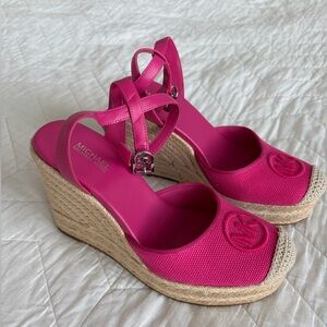 Michael Kors Larissa Fuchsia Wedge Espadrilles